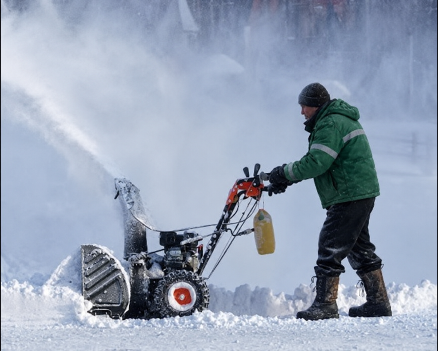 Walk behind snow blower